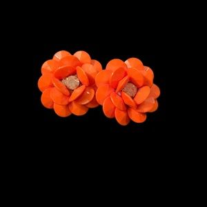 Vintage Flower Pierced Earrings